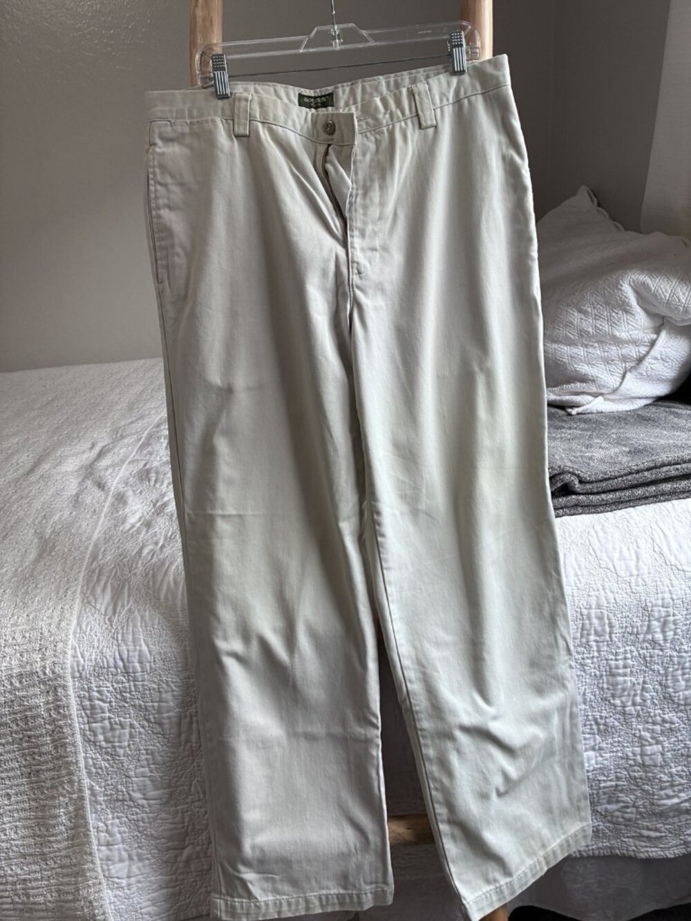 Dockers Khakis Men's Beige 36x32 Regular Fit Straight Twill Co